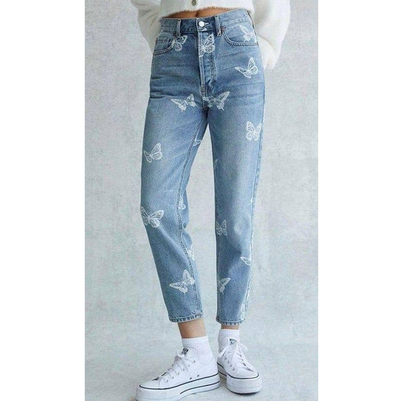 PacSun Denim - PacSun‎ Eco Butterfly Ultra High Waisted Slim Fit Jeans